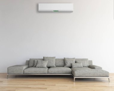 Klima 3d render çizim ile modern iç