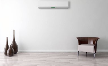 Klima 3d render çizim ile modern iç