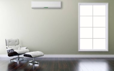 Klima 3d render çizim ile modern iç