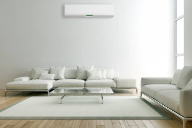 Klima 3d render çizim ile modern iç