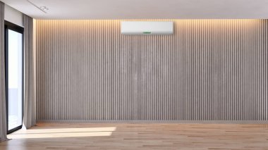 Klima 3d render çizim ile modern iç