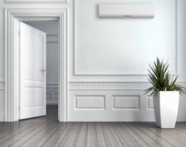 Klima 3d render çizim ile modern iç