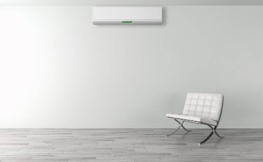 Klima 3d render çizim ile modern iç