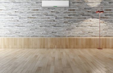 Klima 3d render çizim ile modern iç