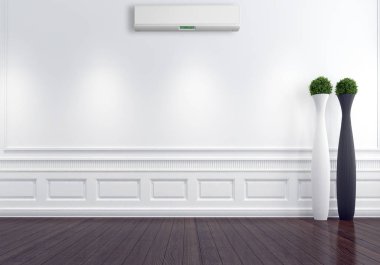 Klima 3d render çizim ile modern iç