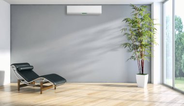 Klima 3d render çizim ile modern iç