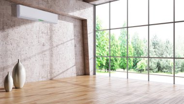 Klima 3d render çizim ile modern iç