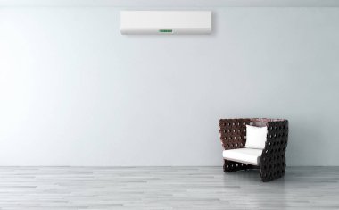 Klima 3d render çizim ile modern iç