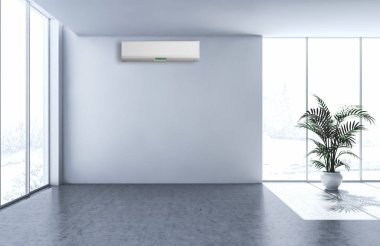 Klima 3d render çizim ile modern iç