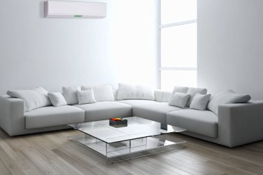 Klima 3d render çizim ile modern iç