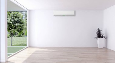 Klima 3d render çizim ile modern iç