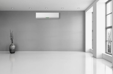 Klima 3d render çizim ile modern iç