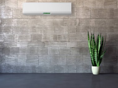 Klima 3d render çizim ile modern iç