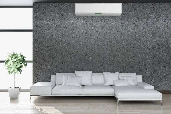 Modern Interior Air Conditioning Rendering Illustration — Stock Photo, Image