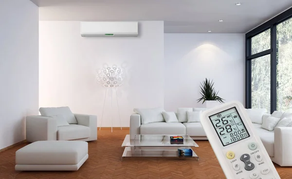 Modern Interior Air Conditioning Rendering Illustration — Stock Photo, Image