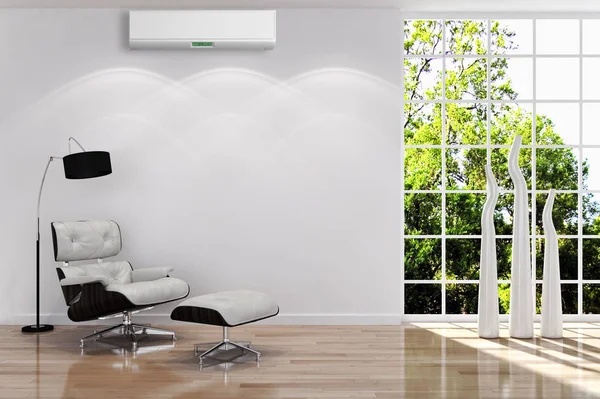 Klima 3d render çizim ile modern iç