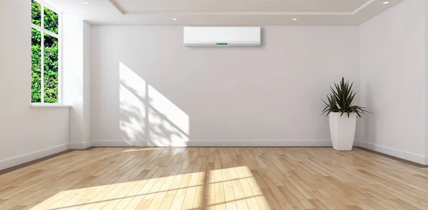 Modern Interieur Met Airconditioning Rendering Illustratie — Stockfoto