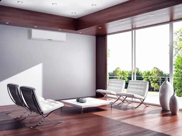 Modern Interieur Met Airconditioning Rendering Illustratie — Stockfoto