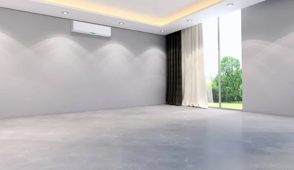 Modern Interieur Met Airconditioning Rendering Illustratie — Stockfoto