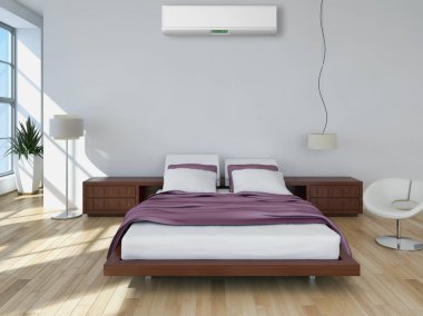 Klima 3d render çizim ile modern iç