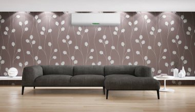 Klima 3d render çizim ile modern iç