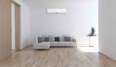 Klima 3d render çizim ile modern iç