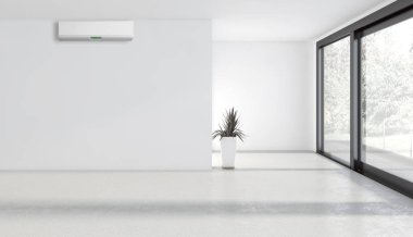 Klima 3d render çizim ile modern iç