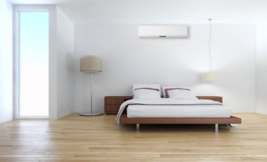Klima 3d render çizim ile modern iç