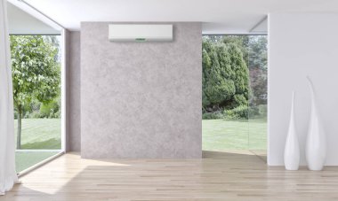 Klima 3d render çizim ile modern iç
