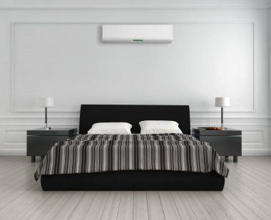 Klima 3d render çizim ile modern iç