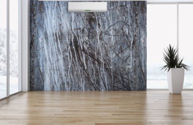 Klima 3d render çizim ile modern iç