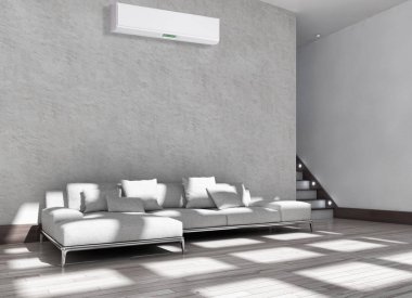 Klima 3d render çizim ile modern iç