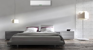 Klima 3d render çizim ile modern iç