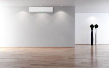 Klima 3d render çizim ile modern iç