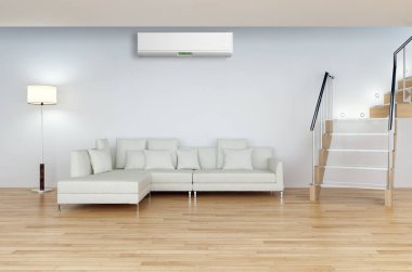 Klima 3d render çizim ile modern iç