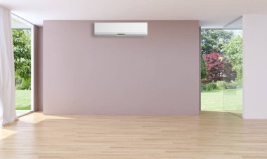 Klima 3d render çizim ile modern iç