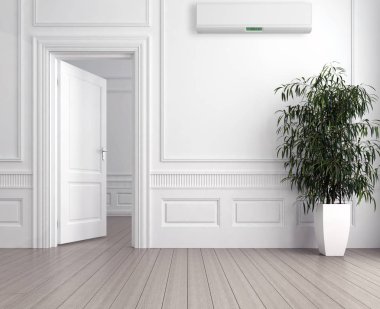 Klima 3d render çizim ile modern iç