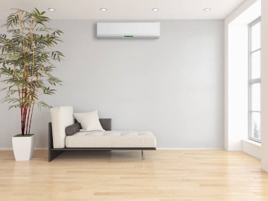 Klima 3d render çizim ile modern iç