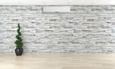 Klima 3d render çizim ile modern iç