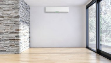 Klima 3d render çizim ile modern iç