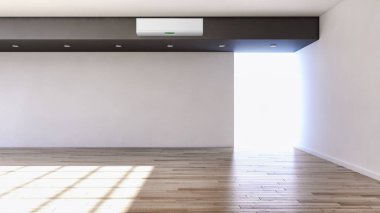 Klima 3d render çizim ile modern iç