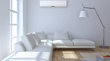 Klima 3d render çizim ile modern iç