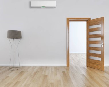 Klima 3d render çizim ile modern iç