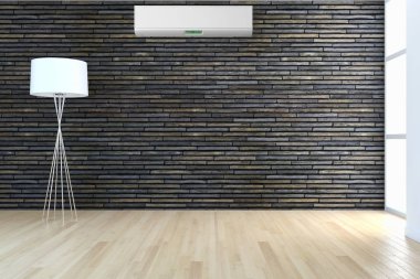 Klima 3d render çizim ile modern iç
