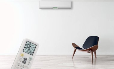 Klima 3d render çizim ile modern iç