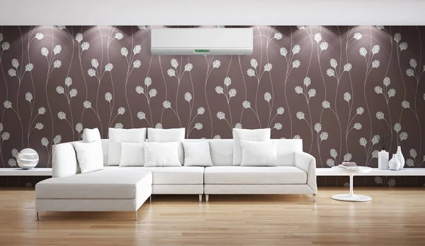 Klima 3d render çizim ile modern iç