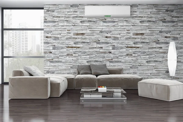 Klima 3d render çizim ile modern iç