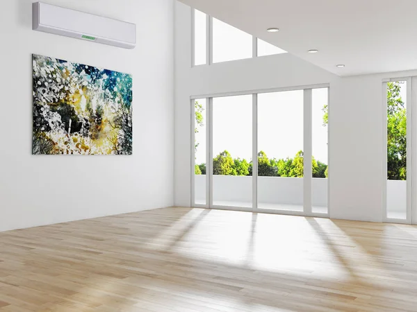 Klima 3d render çizim ile modern iç