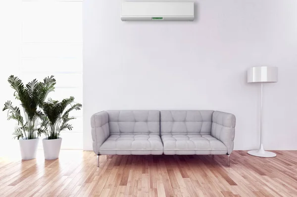 Modernes Interieur Mit Klimaanlage Darstellung — Stockfoto