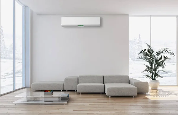 Modernes Interieur Mit Klimaanlage Darstellung — Stockfoto